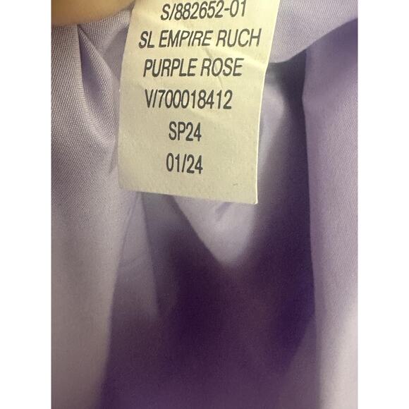 Banana Republic Dress Womens 10 Purple Rose Empire Maxi Square Neck Boho Resort - Picture 9 of 10